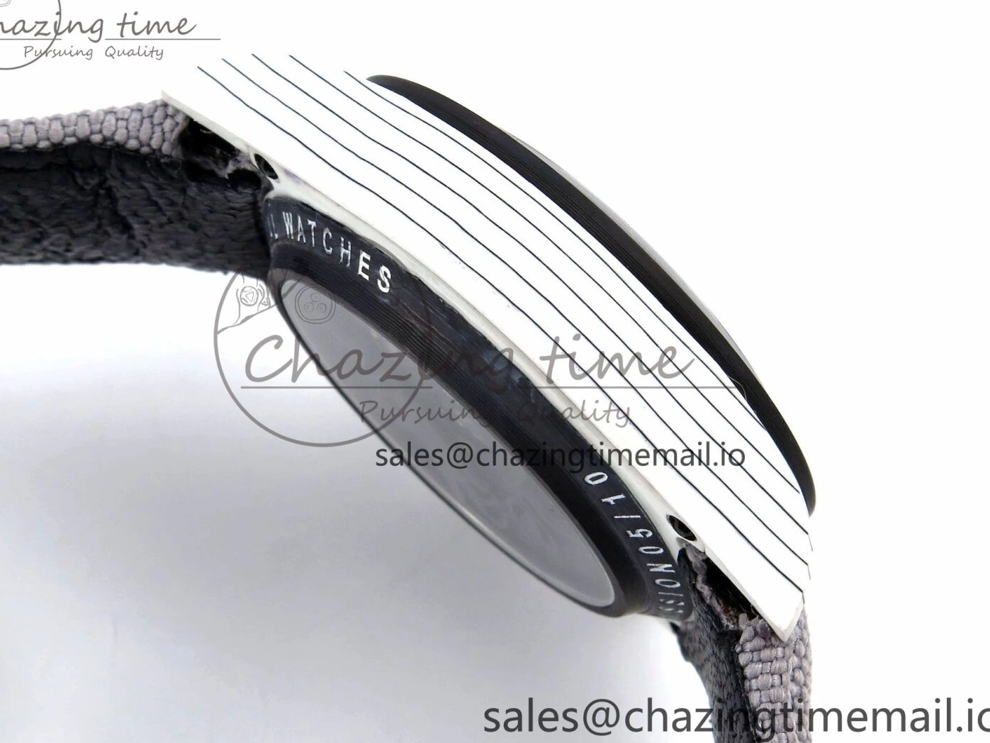 Clone Gray Gray Dial Space DIW Daytona Nylon Mission Textured Strap A4130 on 0228